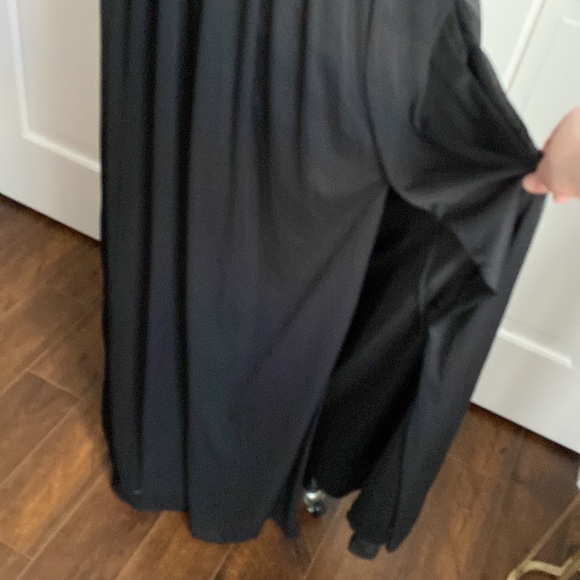 David’s Bridal - One Shoulder Lace Bridesmaid Dress - Black - 8 Long - Picture 3 of 8